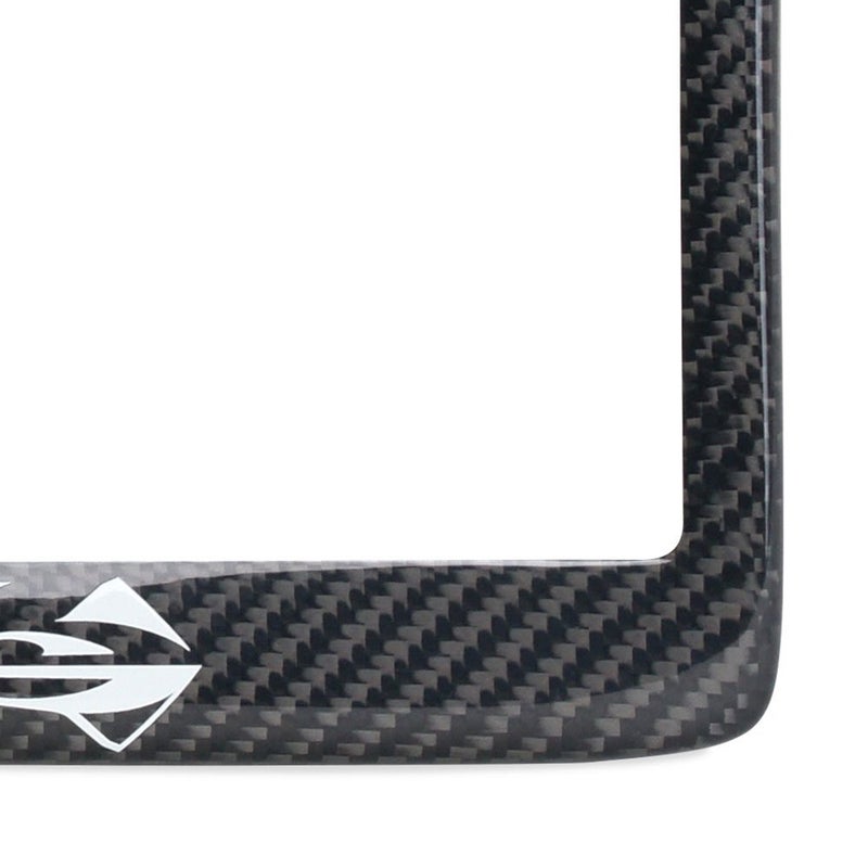 SR1 Performance C7 Corvette Carbon Fiber License Plate Frame with Stingray Script & Fish Logo for 2014-2019 Corvettes - Image 2